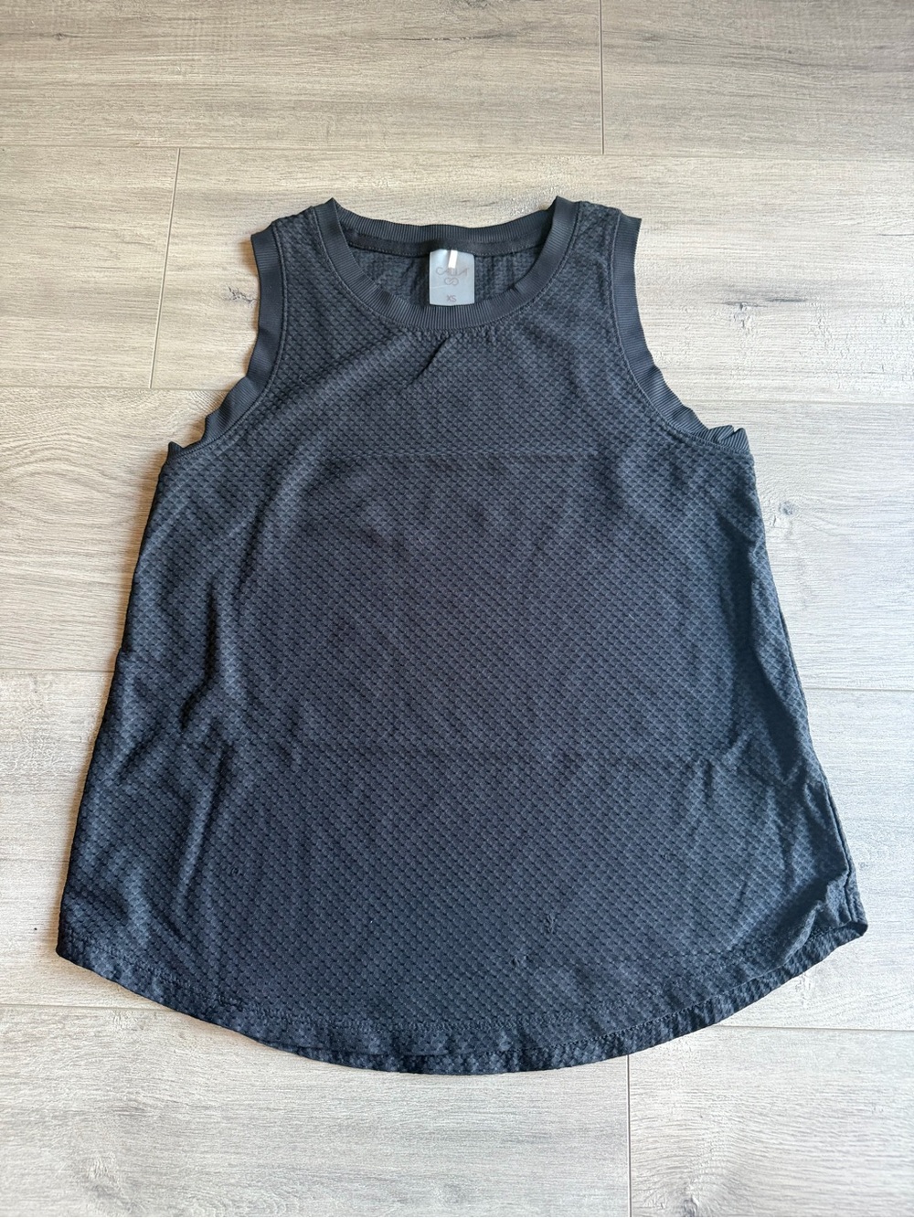 Calia Black Textured Sleeveless Tank Top - size XS